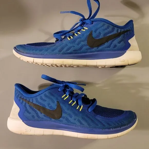 Nike Free 5.0 Youth Size 4Y Women's Sz 5.5 Blue/Black Running Shoes(725104-400) - Picture 4 of 11